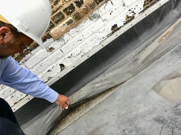 Inspection of Membrane Roof at JP Franklin Roofing