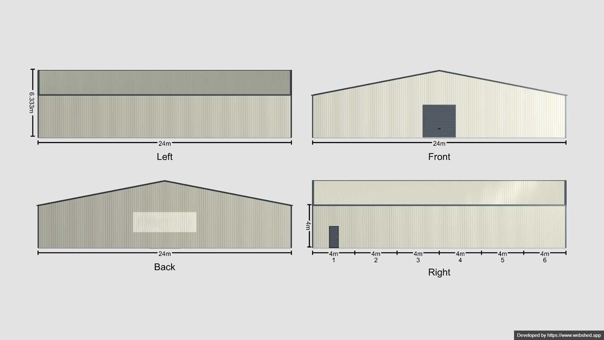 Complete 24x24x4 Meter Steel Structure Kitset - Image 3