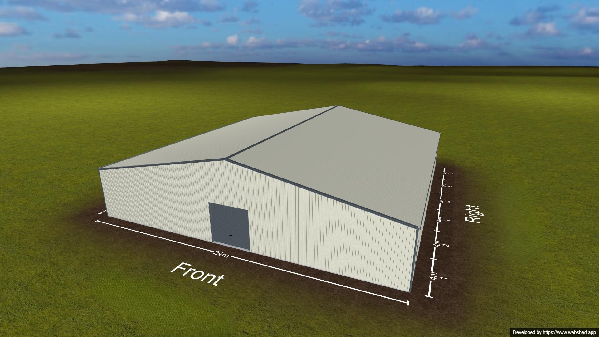 Complete 24x24x4 Meter Steel Structure Kitset