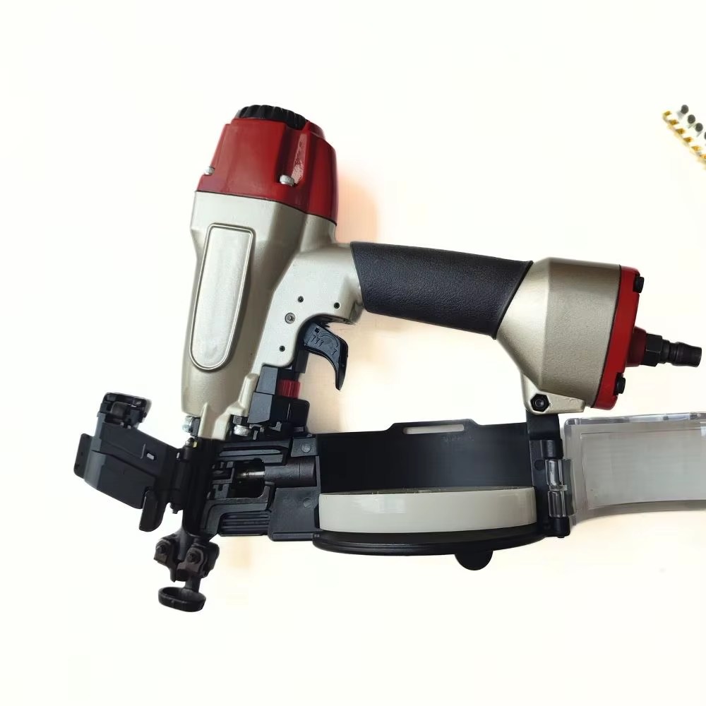 Lightweight 15° Construction Coil Nailer 50G Adjustable Depth for Gypsum Board & Metal Roof Air Power Roofing - Image 3