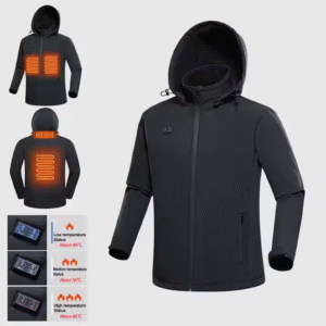 Men’s Waterproof Heated Jacket – Outdoor Electric Warming Coat for Winter