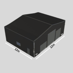 12m x 12m Steel Barn – High-Clearance Roller Doors & Complete Kitset