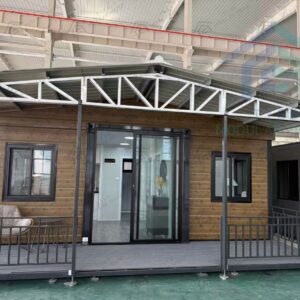 Expandable Cabin with Gable Roof and Balcony - 20ft